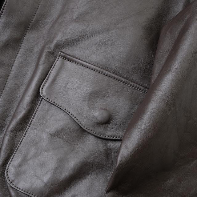 MORGAN MEMPHIS BELLE（モーガン メンフィスベル）TYPE A-2 HORSEHIDE SEAL BROWN マーク無し [MG-701-DK-WO/M]【中田商店】の画像