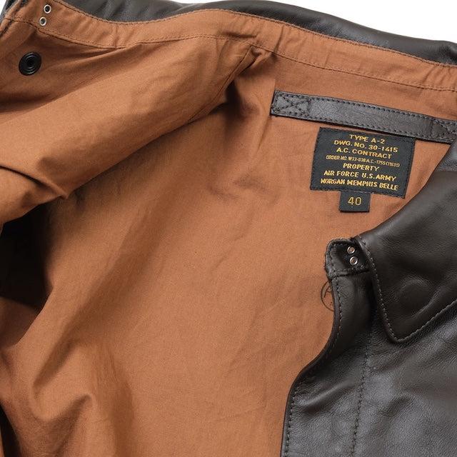 MORGAN MEMPHIS BELLE（モーガン メンフィスベル）TYPE A-2 HORSEHIDE SEAL BROWN AFマーク付 [MG-701-DK-W/M]【中田商店】の画像