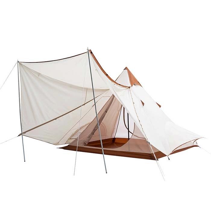ワンポールテント タープ付き 3〜4人用 200×240cm ティピー ワンポールテント タープ付き 3〜4人用 200×240cm ティピー