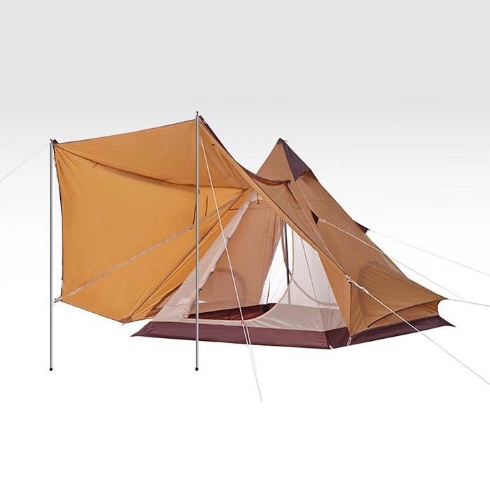 ワンポールテント タープ付き 3〜4人用 200×240cm ティピー ワンポールテント タープ付き 3〜4人用 200×240cm ティピー