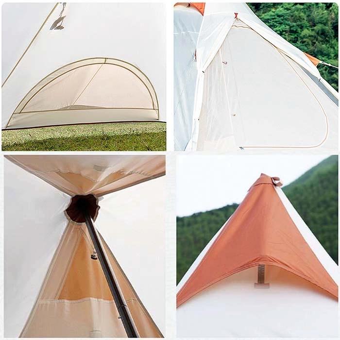 ワンポールテント タープ付き 3〜4人用 200×240cm ティピー ワンポールテント タープ付き 3〜4人用 200×240cm ティピー