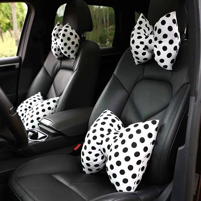 ヘッドレスト ヘッドクッション リボン 水玉ドットデザイン ふわふわ 柔らかい カー用品 可愛いヘッドクッション 枕 車用品 車内カーインテリア 内装 お洒落 C66cu Car Amel 通販 Yahoo ショッピング