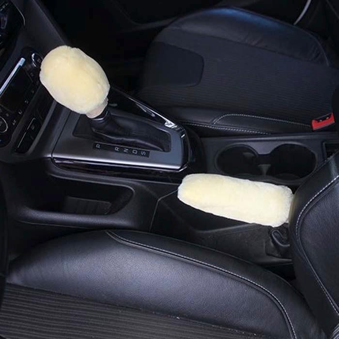 シフトノブカバー サイドブレーキカバー ふわふわ もこもこ 車用品 