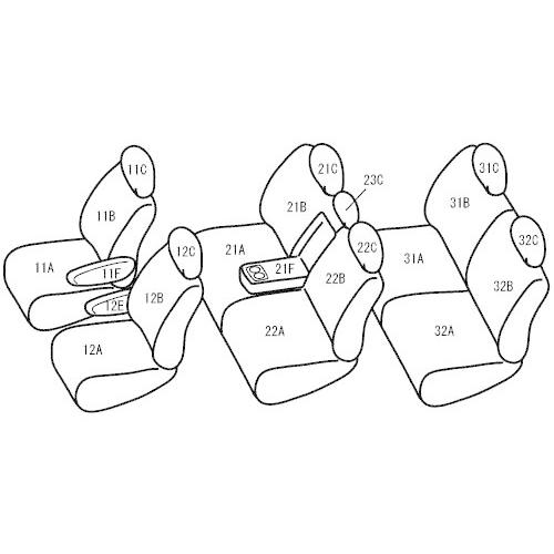 エクシーガ YAM(H24/7-H27/4) 定員:7人 ベレッツァシートカバー