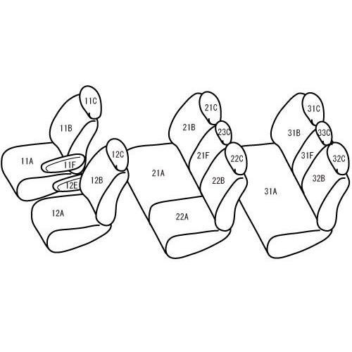 オデッセイ RC2(H25/11-H28/1) 定員:8人 ベレッツァシートカバー