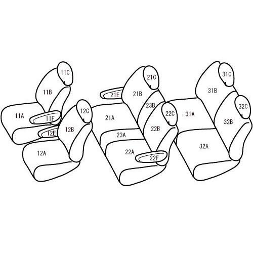 エルグランド E51(H14/5-H16/7) 定員:8人 ベレッツァシートカバー ナチュラル N412(要詳細確認)｜car-cpc2｜05