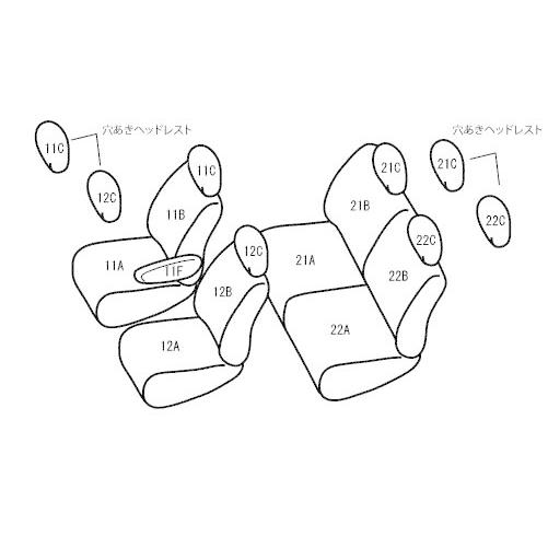 ライフダンク JB3/JB4(H12/12-H15/8) 定員:4人 ベレッツァシートカバー