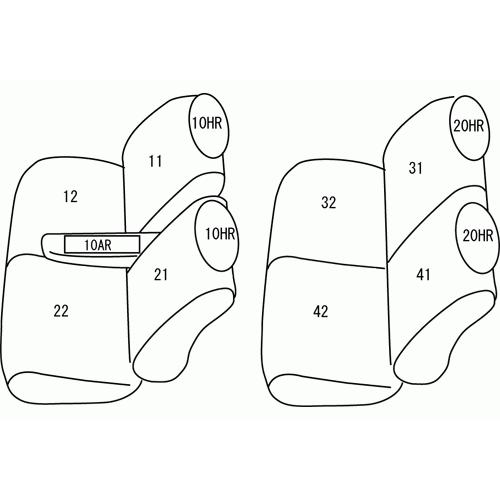 kページ ムーヴ L910/L912(H10/10〜H14/9) 定員:4人 クラッツィオシートカバー
