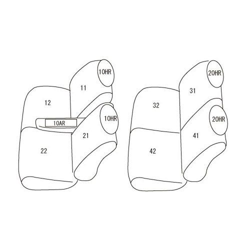 ピクシス メガ LA710A(H27/7〜) 定員:4人 クラッツィオシートカバー