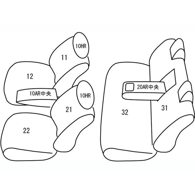 ティアナ J32/TNJ32(H20/6〜H26/1) 定員:5人 クラッツィオシートカバー クラッツィオ エアー EN-0584(要詳細確認)｜car-cpc2｜07