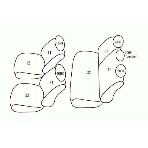 ジューク YF15/F15(H22/6〜H24/5) 定員:5人 クラッツィオシートカバー クラッツィオ クロス EN-5260(要詳細確認)｜car-cpc2｜07