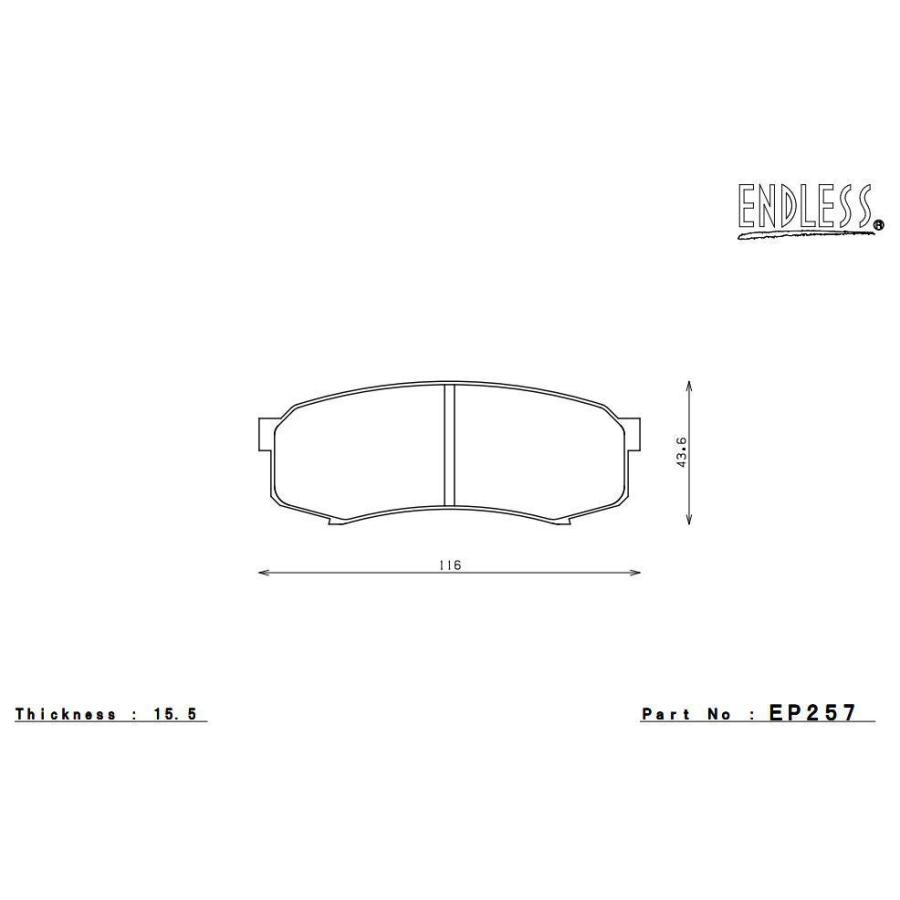 ENDLESS エンドレス ブレーキパッド W-003 リア用 パジェロ V97W V98W