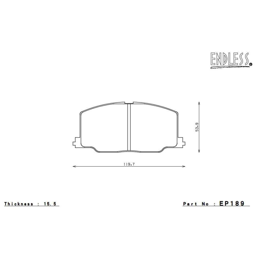 セリカ ST185(H3.9〜H5.10) 排気量:2000 エンドレス(ENDLESS) ブレーキパッド フロント1セット SSSタイプ EP189(要詳細確認)｜car-cpc2｜02