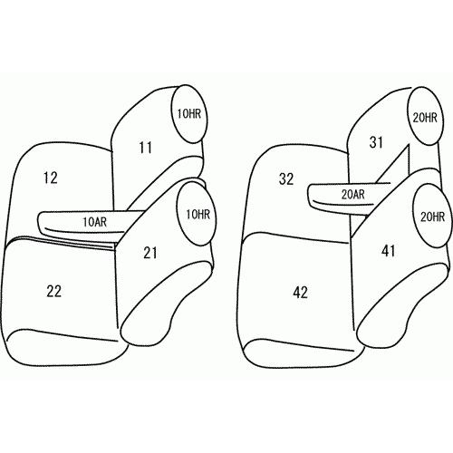 AZワゴン MJ21S/MJ22S(H17/1〜H20/9) 定員:4人 クラッツィオシートカバー クラッツィオ プライム ES-0630(要詳細確認)｜car-cpc2｜08