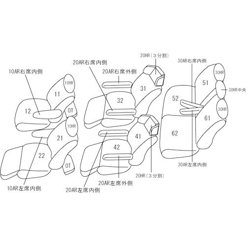 在庫処分大特価 アルファード GGH20W(H20/5〜H23/10) 定員:7人 クラッツィオシートカバー クラッツィオ エアー ET-1504(要詳細確認)