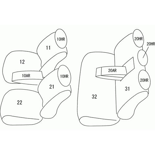 セルシオ UCF20/UCF21(H9/7〜H12/7) 定員:5人 クラッツィオシートカバー クラッツィオ ライン ETR0195(要詳細確認)｜car-cpc2｜09