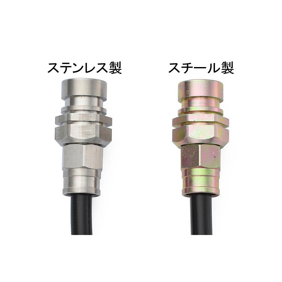 ワゴンR RR MH21S 1-2型 スウェッジラインブレーキホース ブラックスモークホース/スチールエンド ST1409NB | SWAGE-LINE | 03