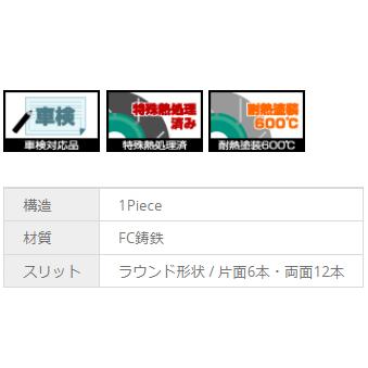 GR86 プロジェクトμブレーキローター SCRピュアプラス6 ブラック リア用 GR86 プロジェクトμブレーキローター SCRピュアプラス6 ブラック