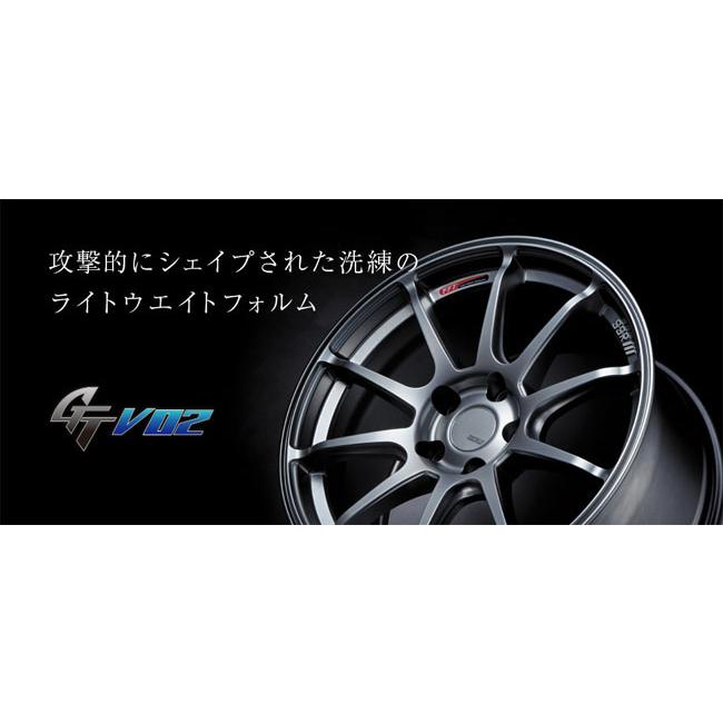 SSR GTV02 18インチ 7.5+43 PCD114.3-5H４本セット SSR 18インチ 7.5J 5H/P.C.D 114.3 INSET:43 SSR GT V02 フラット