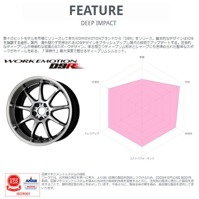 WORK 18インチ 9.5J(65) ワークエモーション D9R (1本) : car parts