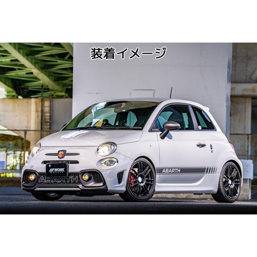 アバルト　フィアット用アルミホイール　WORK17インチ WORK アバルト,FIAT 500 595 695等に 7.5J×17インチ inset 35, 4