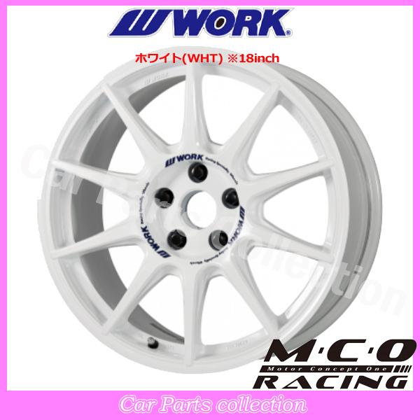 18インチ 8.0J 5H/P.C.D 114.3(60) INSET:35 ワーク WORK M.O.C Racing ホワイト (1本)