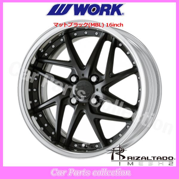 16インチ 9.0J 4H/PCD 100 DEEP RIM Odisk ワーク(WORK) リザルタード(RIZALTADO)メッシュ2 (1本)の画像