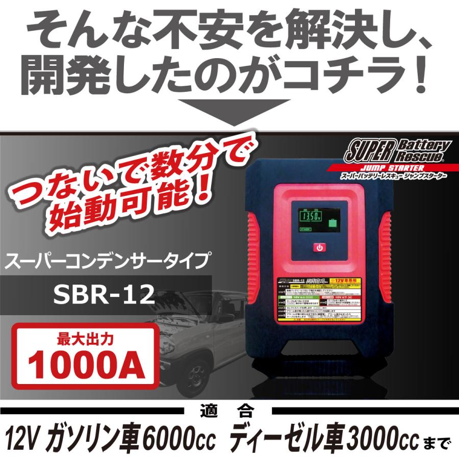 12V車専用 スーパーコンデンサー搭載 ジャンプスターター バッテリー