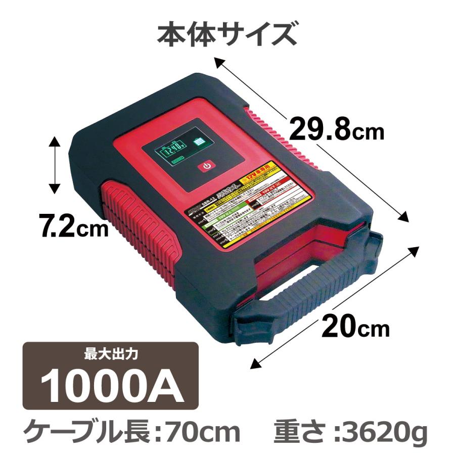 12V車専用 スーパーコンデンサー搭載 ジャンプスターター バッテリー