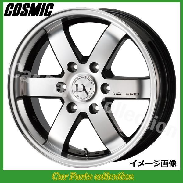 17in 6.5J +38 6H P.C.D.139.7 (106.2φ) コスミック 車輪 ディアヴォレット ヴァレリ VALERIO BLACK POLISH (1本) タイヤ、ホイール-アルミホイール