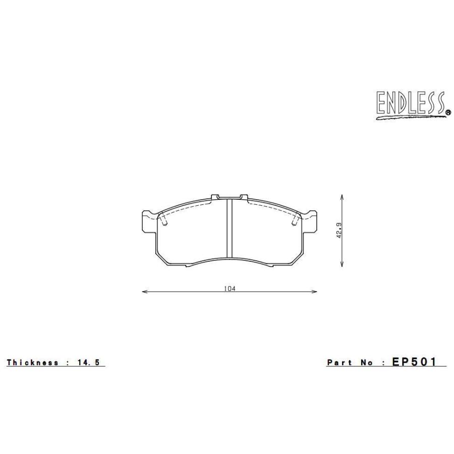 N ONE JG2(H26.5〜) 排気量:660 エンドレス(ENDLESS) ブレーキパッド フロント1セット SSSタイプ EP501(要詳細確認)｜car-cpc｜02