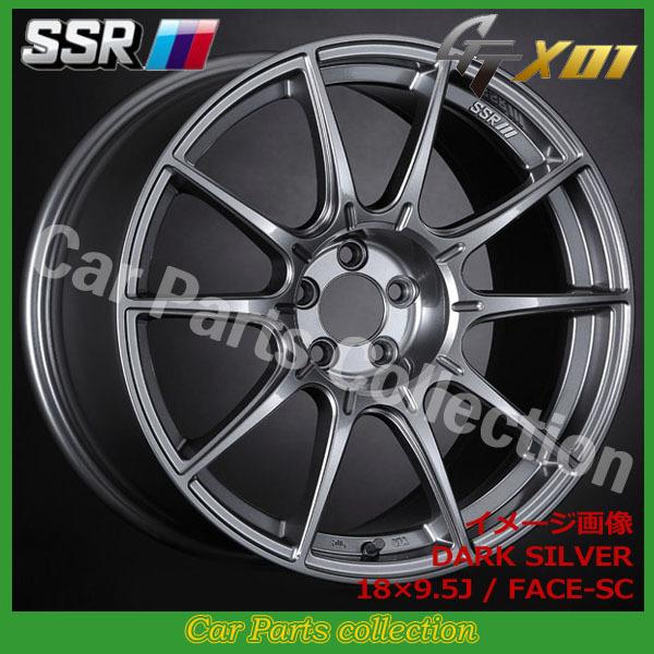 SSR - 18in 8.5J 5H/P.C.D 114.3 FACE:CV INSET:38 GT X01 暗然たるしろがね色(1本) アルミホイール-車、バイク、自転車