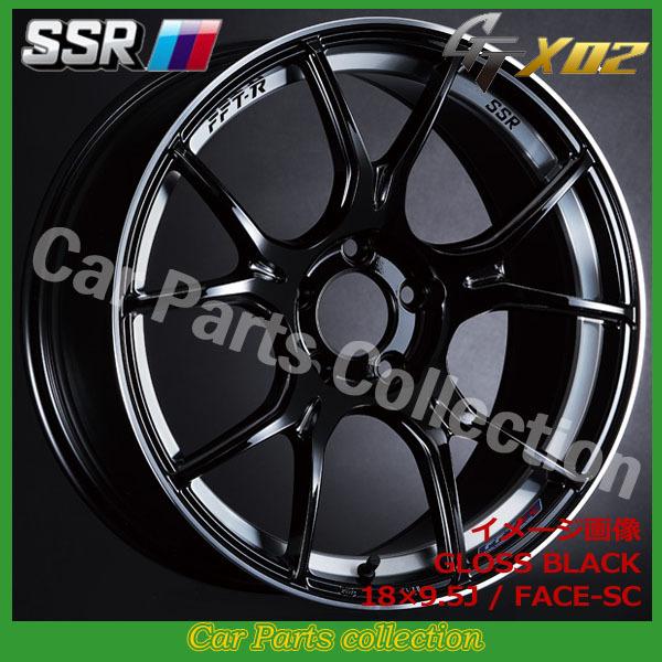 SSR - 18in 8.5J 5H/P.C.D 114.3 FACE:STD INSET:45 GT X02 グロス黒いこと(1本) 車、バイク、自転車-自動車