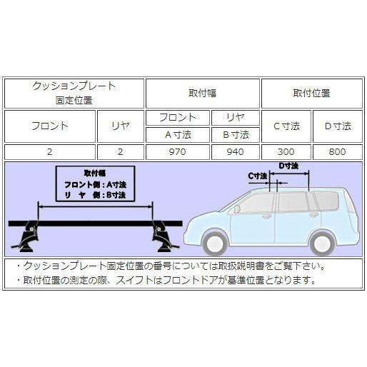 スイフト HT51S(H12.1〜H16.10) 5ドア タフレック キャリア+アタッチメント サイクル 正立 BF6B1/AS0｜car-cpc｜02