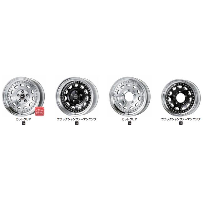 15インチ 7.0J 5H 139.7 STANDARD Adisk ワーク ホイール CRAG ガルバトレ ブラックシャンファーマシニング (1本)の画像