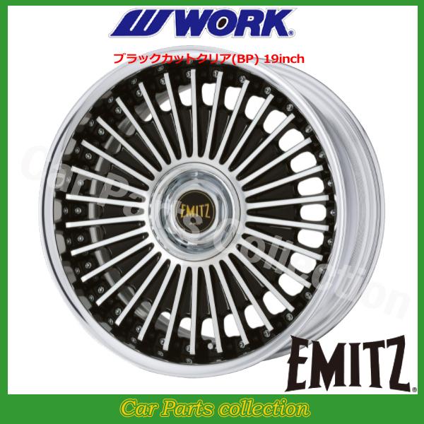 WORK - 19in 11.0J 5H/P.C.D 114.3 FULL REVERSE STANDARD Adisk 細工物() イミッツ ブラックカットクリア (1本)