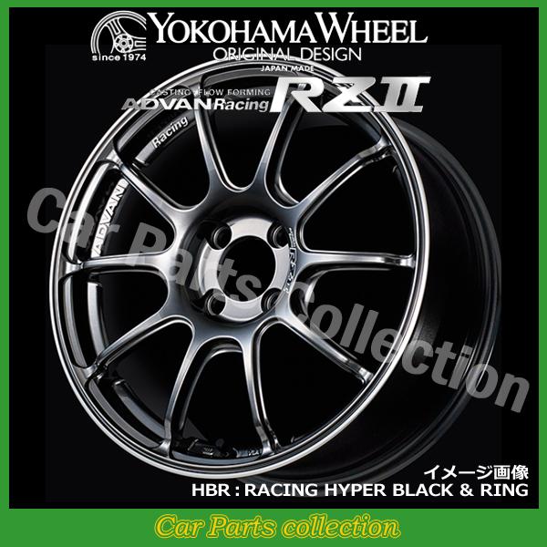 17インチ 7.0J 4H(M14) P.C.D:100 INSET:42 ヨコハマ YOKOHAMA アドバンレーシングRZII HBR(1本)