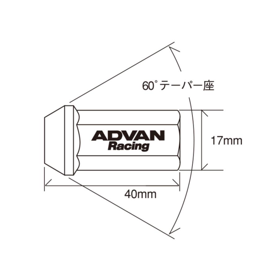 ADVAN ヨコハマ(YOKOHAMA) アドバンレーシング 17HEX レーシングナット