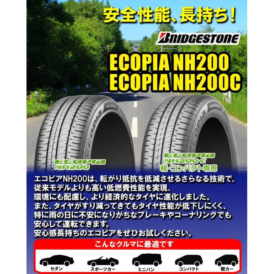 (在庫有/わずか) 175/70R14 84S ブリヂストン エコピア NH200C 14インチ サマータイヤ 1本 ECOPIA NH200C｜car-mania｜02