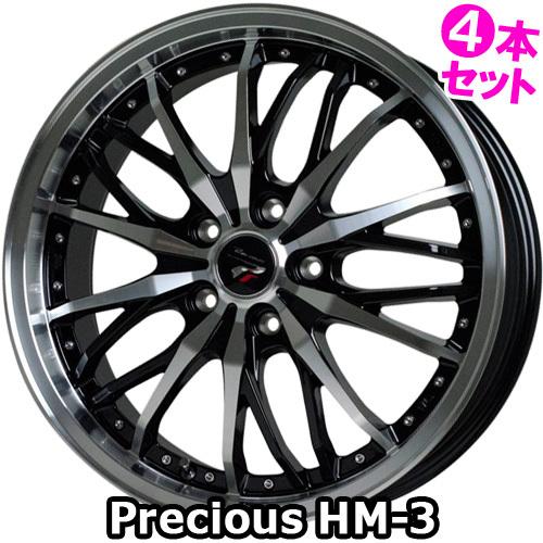 4本特価) 20×8.5J +35 5/114.3 プレシャス HM-3 (BK/P) ホットスタッフ 
