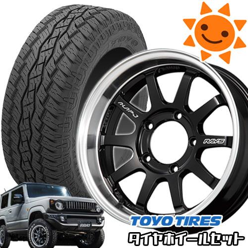 (ジムニー) 175/80R16 トーヨー オープンカントリー A/T+ 16インチ サマータイヤ ホイール 4本セット レイズ A・LAP-J (BD)｜car-mania