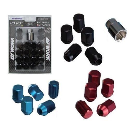 ワーク RSナット 21HEX M12x1.25/M12x1.5 全4色 ロック＆ナット WORK
