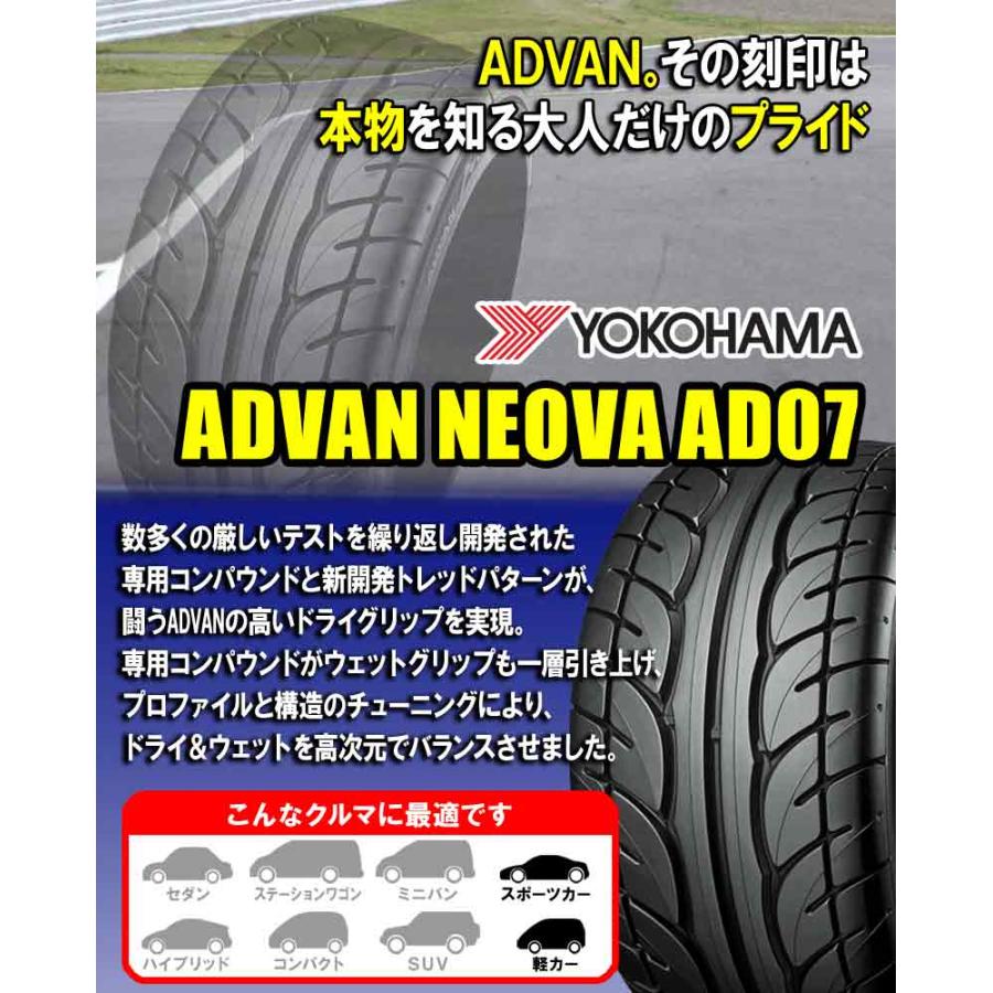 (2本特価) 195/60R14 86H ヨコハマ アドバン・ネオバ AD07 14インチ サマータイヤ 2本セット ADVAN NEOVA AD07｜car-mania｜02