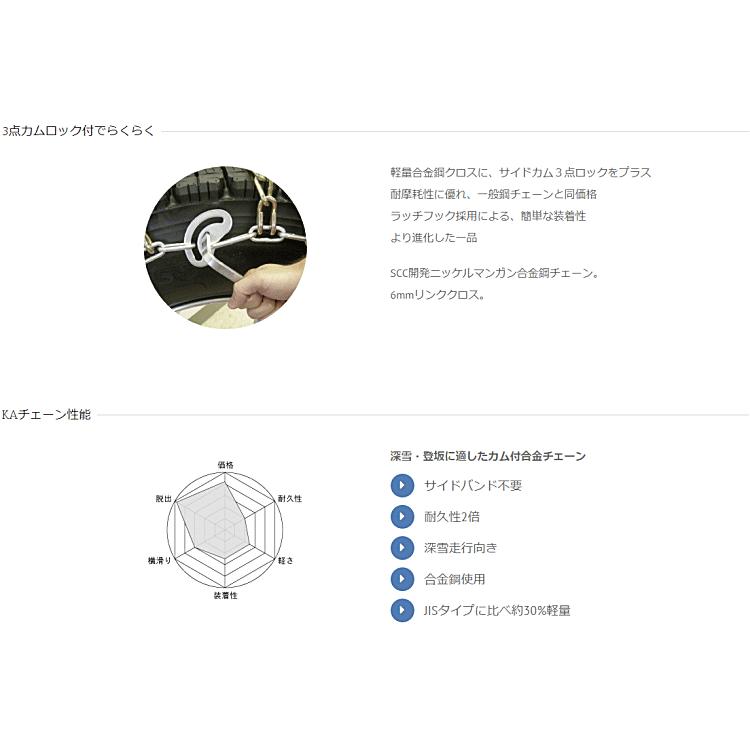 SCC Japan KA56182 KAスタンダード合金鋼チェーン （タイヤチェーン