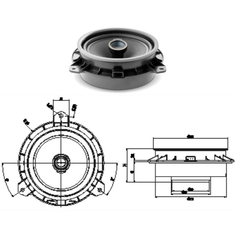 正規品 FOCAL フォーカル IC TOY 165 16.5cmコアキシャル 2WAYスピーカー トヨタ 車種別専用キット PLUG&PLAY speakers 2ウェイ 車｜car-parts-shop-mm｜03