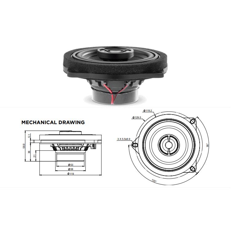 正規品 FOCAL フォーカル IC BMW 100L 10cmコアキシャル 2WAYスピーカー BMW 車種別専用キット PLUG&PLAY speakers 2ウェイ 車｜car-parts-shop-mm｜03