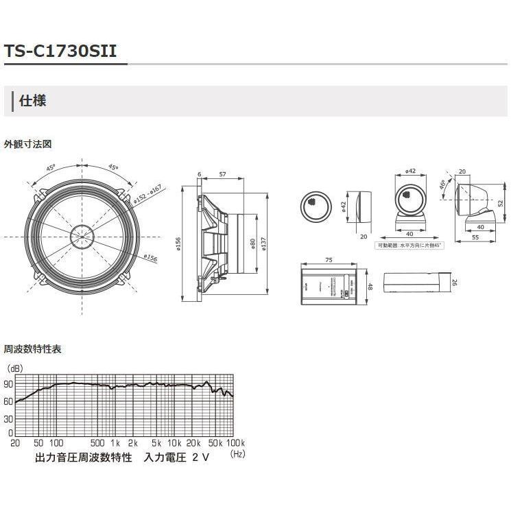 カロッツェリア carrozzeria TS-C1730SII 17cmセパレート2ウェイ カロッツェリア carrozzeria TS-C1730SII 17cmセパレート2ウェイ