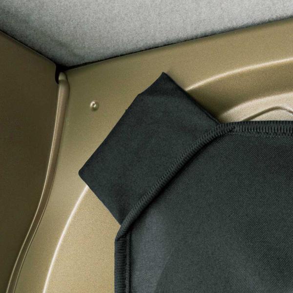 サンバートラック車内用 黒いフォームパーツ ウィンドウカットアウト BONFORM（ボンフォーム） 軽トラック用 リア ウィンドウ用 カーテン