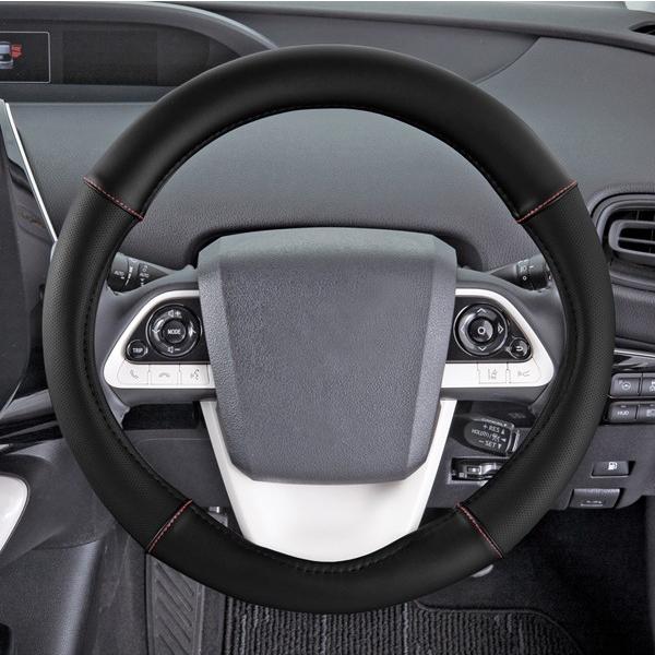 ボンフォーム 3本スポーク専用 ディンプルレザーコンビ ハンドルカバー フィットパンチング Sサイズ 36 5 37 9cm ブラックレザー レッドステッチ 黒 赤 6761 01 Bk カープロ Yahoo 店 通販 Yahoo ショッピング