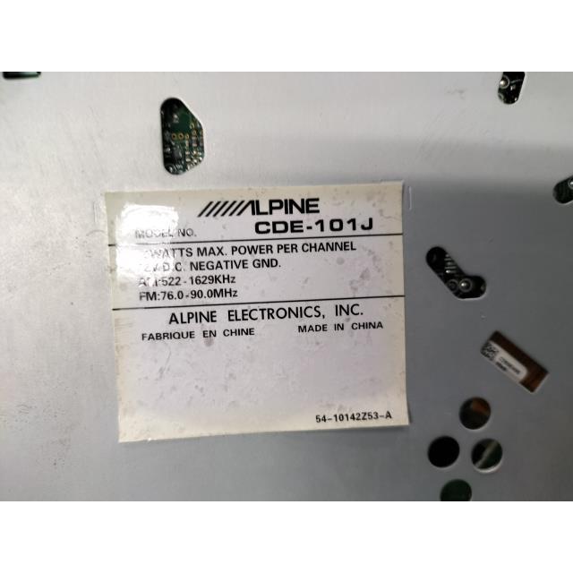 ☆USB付!! 社外 ALPINE アルパイン CDE-101L 1DIN オーディオ CD